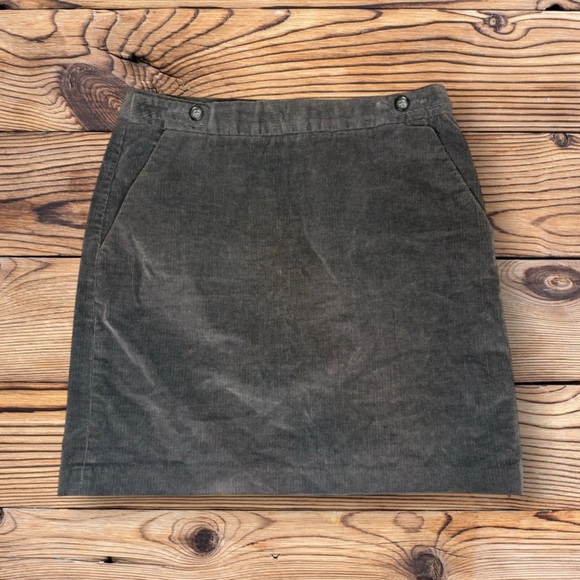 Banana Republic Factory Dark Grey Corduroy Skirt Size 2 - Picture 1 of 8